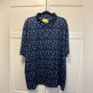 NICKLAUS Short Sleeve Golf Polo Shirt Size Men’s XXL Color Blue